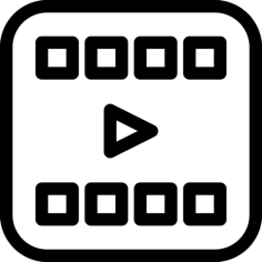 Play Video Button Silhouette Svg Vector, Free Vectors File